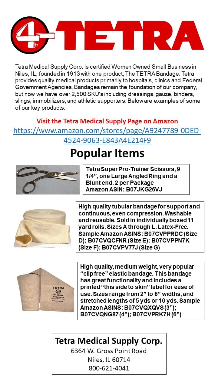 Tetra-Grip Tubular Elastic Support Bandage Size F, 4” x 11 Yd Latex-Free, One 11 yd Roll per Box - NewNest Australia