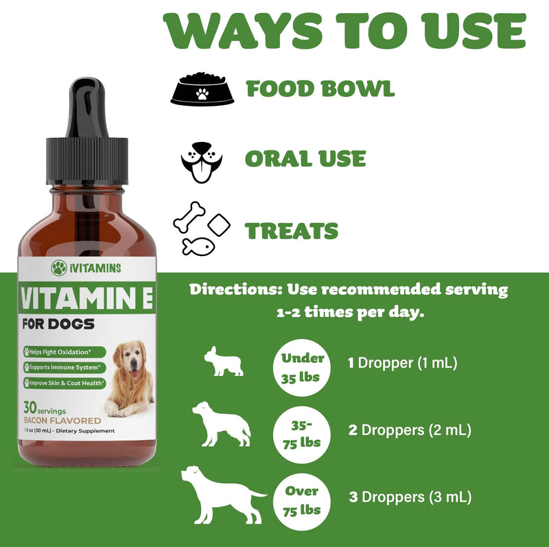 Vitamin E for Dogs | Vitamin E Dog | Vitamin E for Dog | Dog Vitamins E | Vitamin E Canine | Vitamin E Supplement for Dogs | Vitamin E Oil Dog | Dog Vitamins | Dog Immune Support | 1 fl oz - PawsPlanet Australia