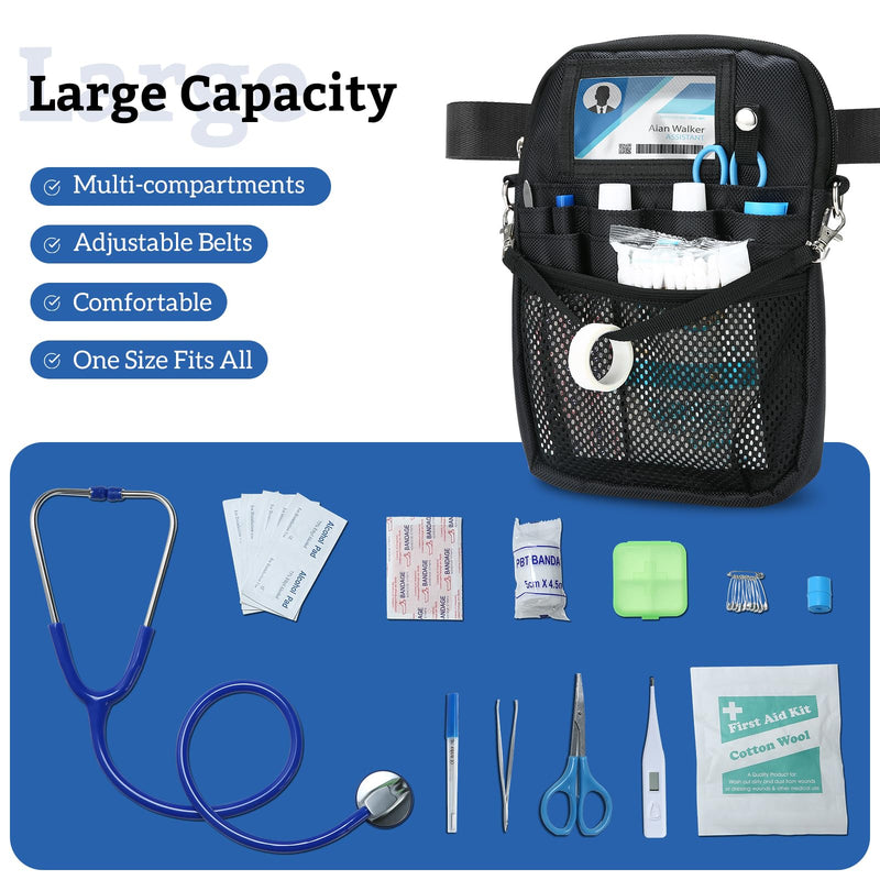 ProCase Nurse Fanny Pack, Utility Medical Nursing Fanny Pack for Women, Nurse Organizer Pouch to Carry Stethoscopes and Medical Supplies, Nurse Belt Bag for Nurses RN Vet EMT -S, Black Small - NewNest Australia