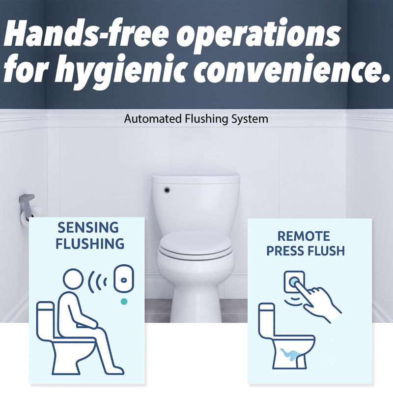 Automatic Touchless Toilet Flush Kit, Motor-Driven, Battery Operated, Fits Most Flapper Toilets, Motion Sensor Flush Valve, Easy DIY Install