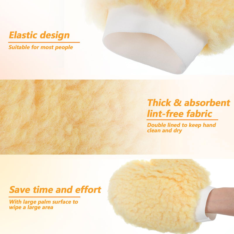 6PCS Paint Mitt Gloves Painters Mitt with Thumb & Plastic Disposable Gloves Painters Mitts Cleaning Dusting Glove for Painter Decorators Deck Stain Applicator for Cleaning Painting RailingFence