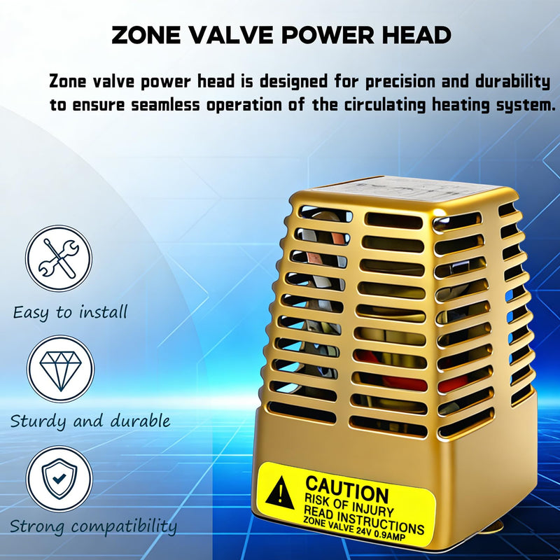 555-050RP Zone Valve Power Head Compatible with Taco 556/570 Series Zone Valves, Zone Valve 24V Actuator Compatible with Gold Series Taco Zone Valves in 1/2" - 1 1/4" sweat connections.