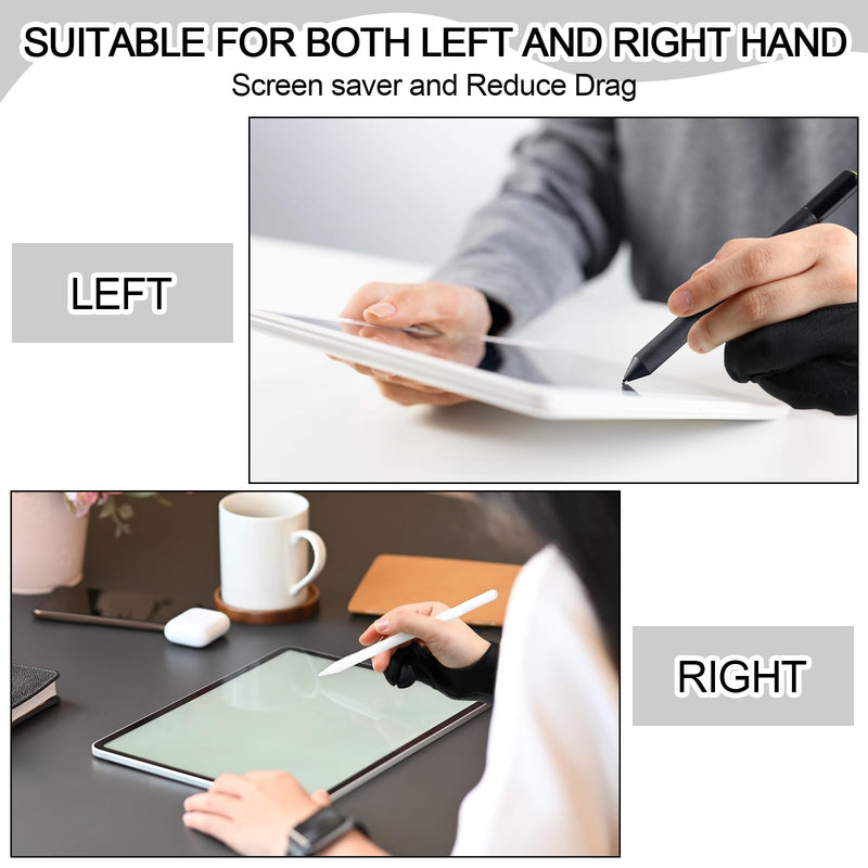 Silipull 12 Pcs Drawing Glove Artist Glove for Drawing Tablet Two Fingers