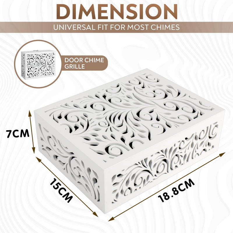 Decorative Doorbell Cover Box, Weather Protection Housing (Floral Scrollwork) Floral Scrollwork