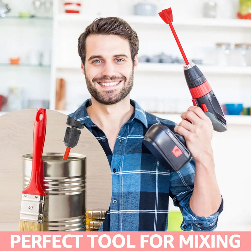 WOPPLXY 20 Pcs Paint Mixer Drill Attachment, Paint Stirrer for Drill, Helix Paint Mixer Resin Mixer Epoxy Plastic Paddles for Mixing Resin, Epoxy, Silicone Molds (Red)