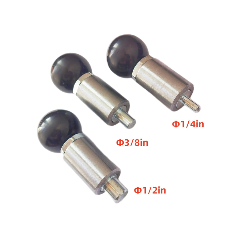 Handle Locking Spring-Loaded Pull pin, Welded Steel Body Column Positioning pin,Black Handle Lever knob (2, Q-Handle Dia:1/2in) 2
