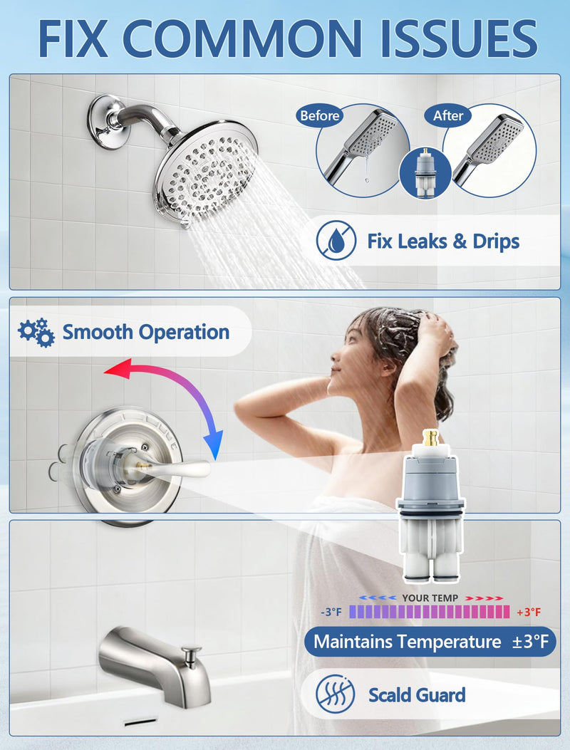 Shower Cartridge Replacement for Delta RP46074 (2006-Present) RP46074 with nut ×2