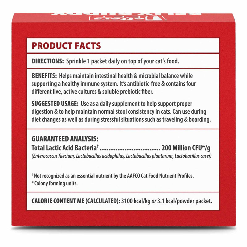 Jeffers Belly Buddy Cat Probiotic Powder Packets, 30 Count - Veterinary Formulated, Four Probiotic Strains & Vitamins for Gut Health, Diarrhea & Digestive Balance, Chicken Liver Flavor, USA Made For Cats 30 ct