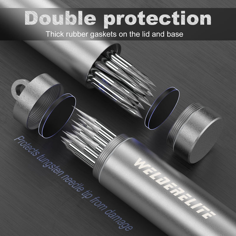 1/16" Gray Tungsten Electrode with Gray Tungsten Rod Storage Container 1/16"