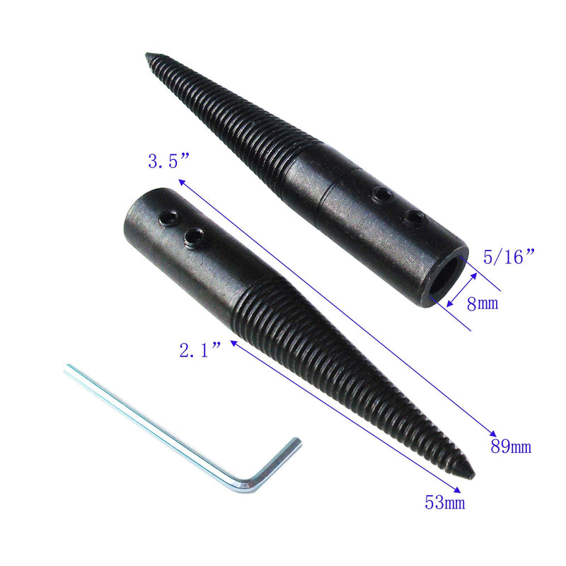 Tapered Spindle Adapter Threaded for Bench Grinder Buffing Polishing Wheel with Left and Right,Pack 2 pcs