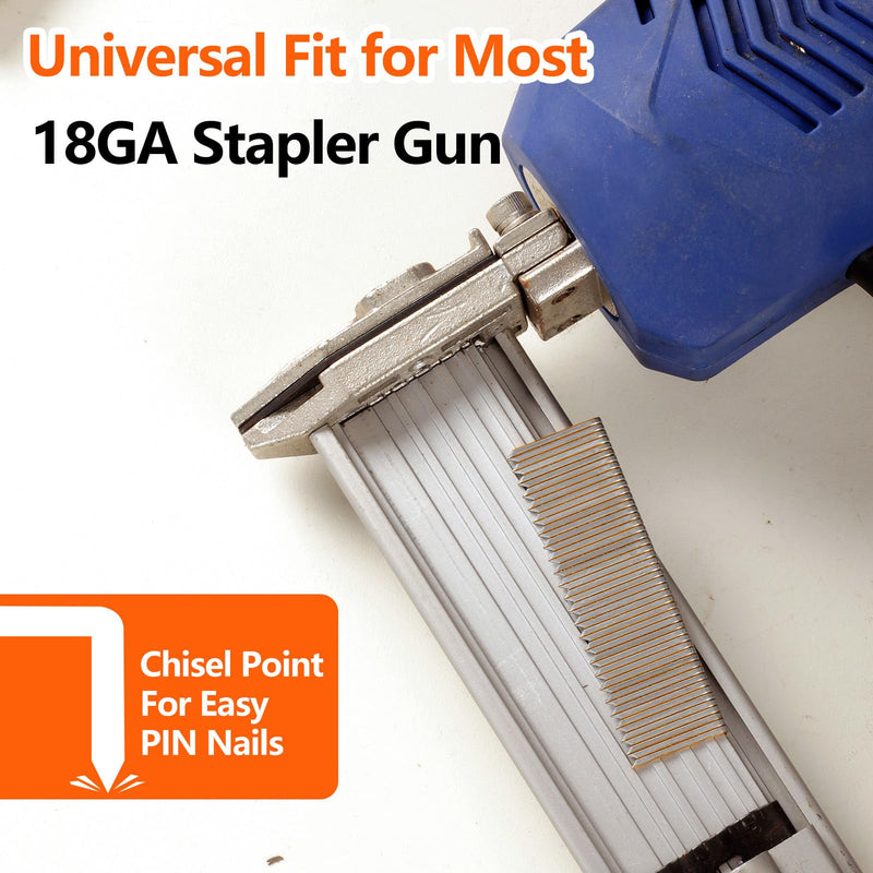 1000-Count 1/2 Inch Length, 18 Gauge 1/4 Inch Narrow Crown Staples, Heavy Duty Beveled Chiseled Pointed Galvanized Staples, for Pneumatic, Electric 18GA Stapler Gun 1/2"