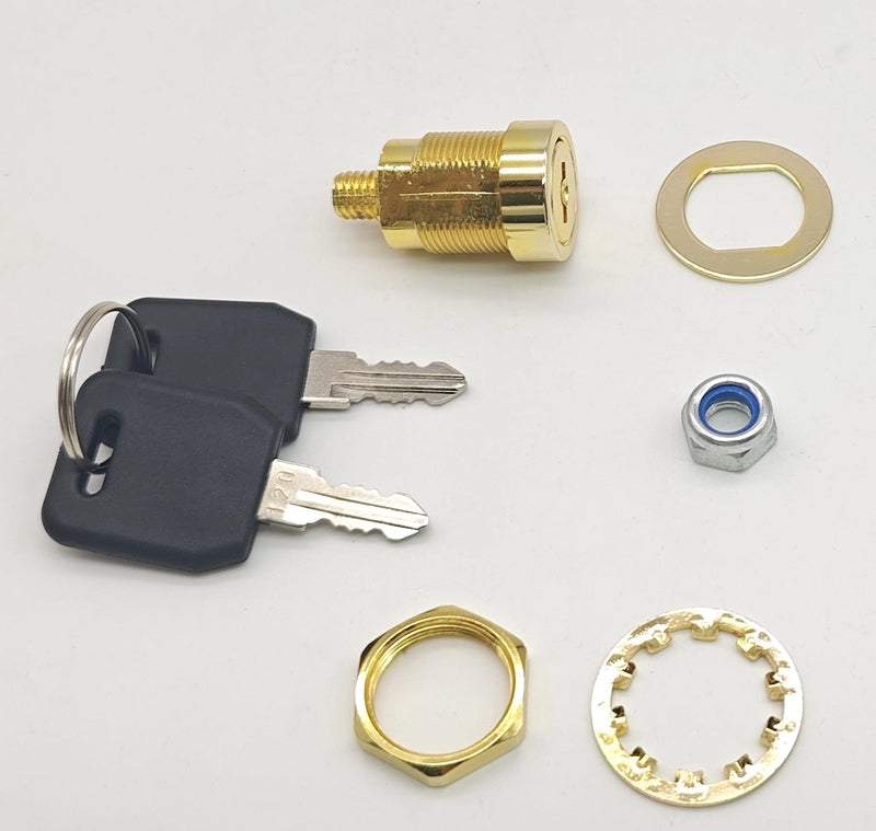 Armstrong Replacement Lock for Stack-On Safes, Brass Finish, Direct Replacement Key Lock for Current Stack-On and Sentinel Gun Cabinets, Weather Resistant with 2 Keys and Mounting Hardware