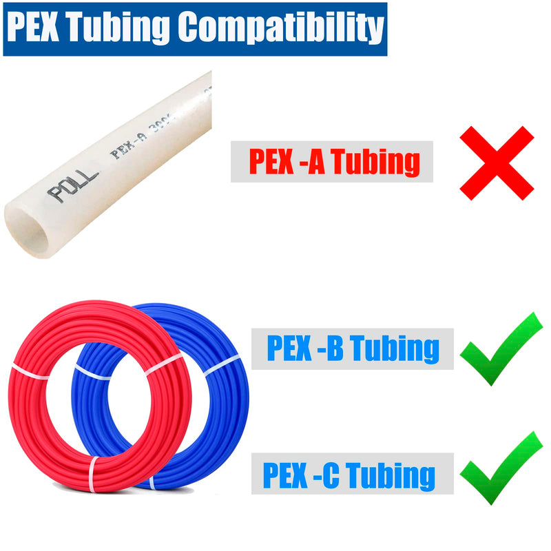 WHK 12 Pack 1/2" Press Propress x 1/2" PEX Adapter Crimp Fittings Brass Coupling Connect from Cooper to Pex B Pipe（Lead-Free,pro press copper to pex adapter 1/2) 1/2" Press x 1/2" Pex