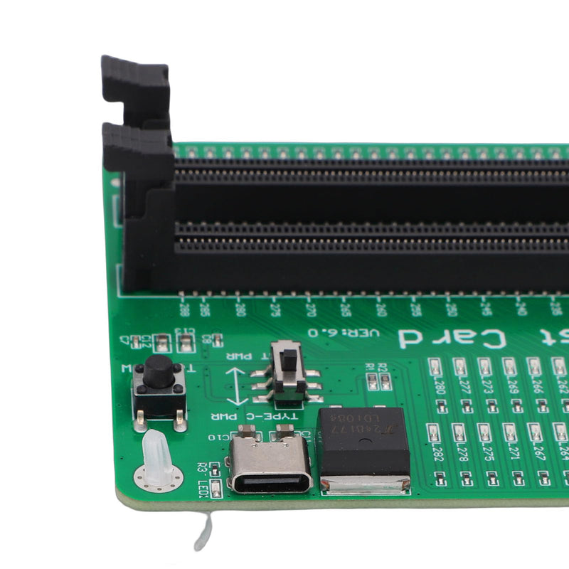 DDR4 Memory Tester, DDR4 Tester Card with LED Light, for Fixing Desktop and Server Computers Green DDR4