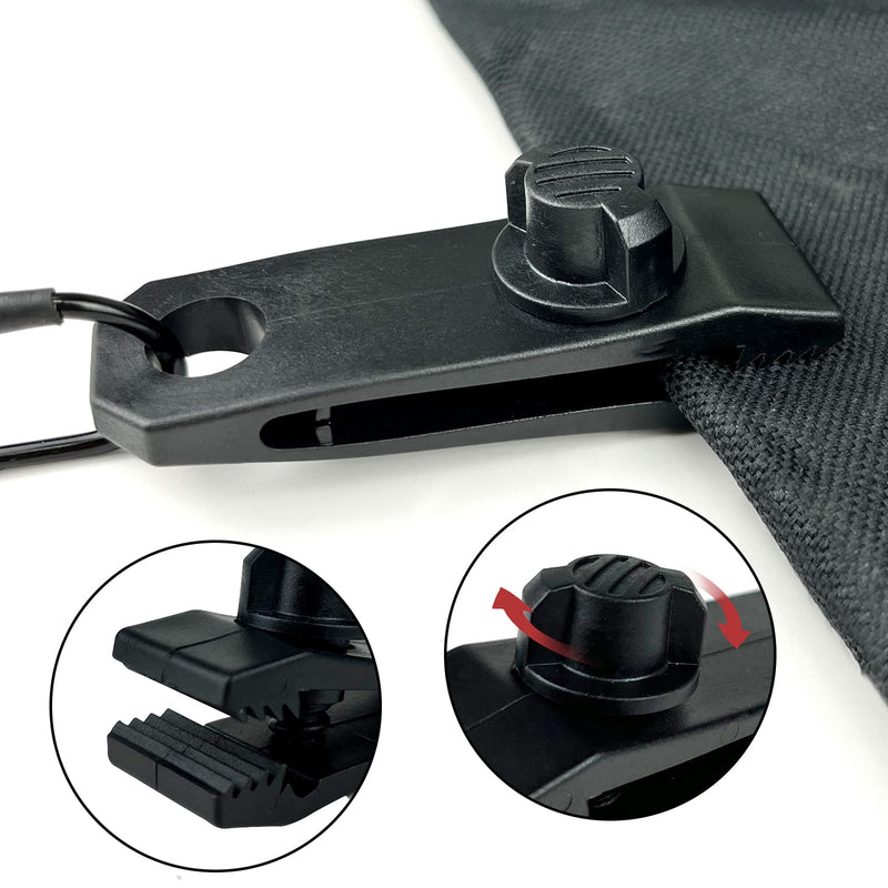 Tarp Clips Heavy Duty Lock Grip Clamps Thumb Screw Tent Clip Secures Tarps Awning Clamp Set for Camping Tarps Awnings Caravan Canopies Car Covers Swimming Pool Covers Boat Cover etc. (12) 12 - NewNest Australia