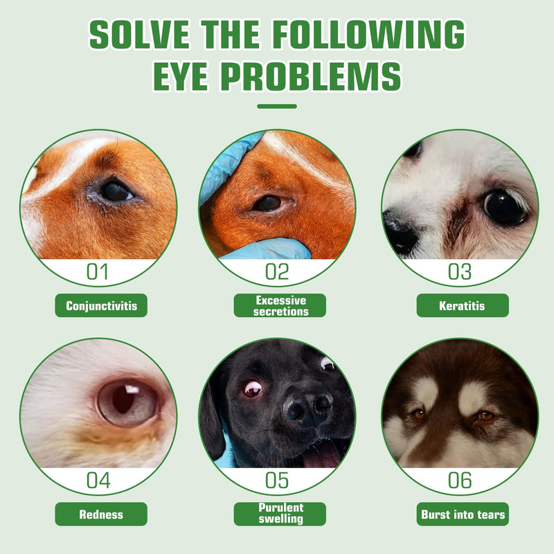 BrennenstuhlCataract Drops for Dogs - Pet Dog Eye Drops for Relieving Eye Itching and Clean Tear Stains - Removing Eye Stains - Improving Clarity - All Natural Pet Eye Health Care (2 X 10 ml) Green