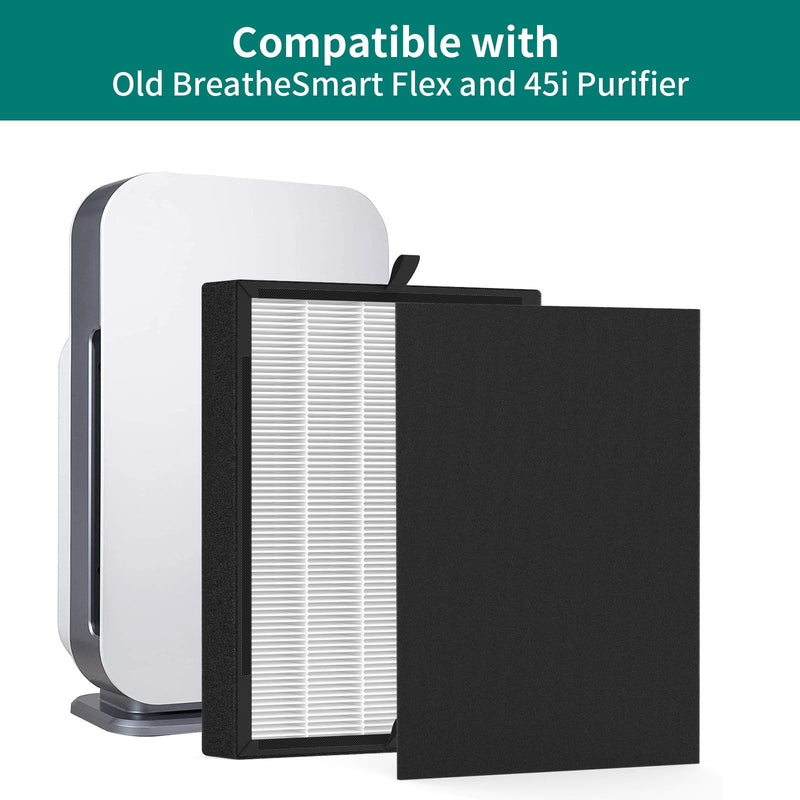 2-Pack 45i and Flex True Replacement Filter Compatible with old BreatheSmart Flex and 45i Air Purifiers, 2×2-in-1 Filters + 2×Carbon Pre-Filters 2-Pack 45i and Flex Filter