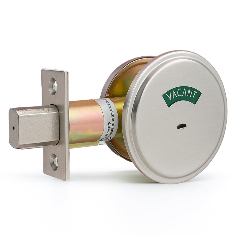 in-Use Vacant Commercial Bathroom Door Lock with Occupied Vacant Door Sign. Privacy Deadbolt with Occupancy Indicator. Privacy Indicator Bolt for Restroom, Meeting Room, Fitting Room- 1pc.