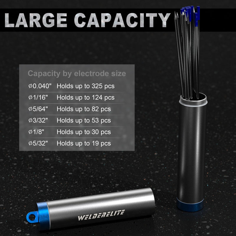 Blue Tungsten Electrode 3/32" with Storage Bucket for Blue Tungsten Rods 3/32"