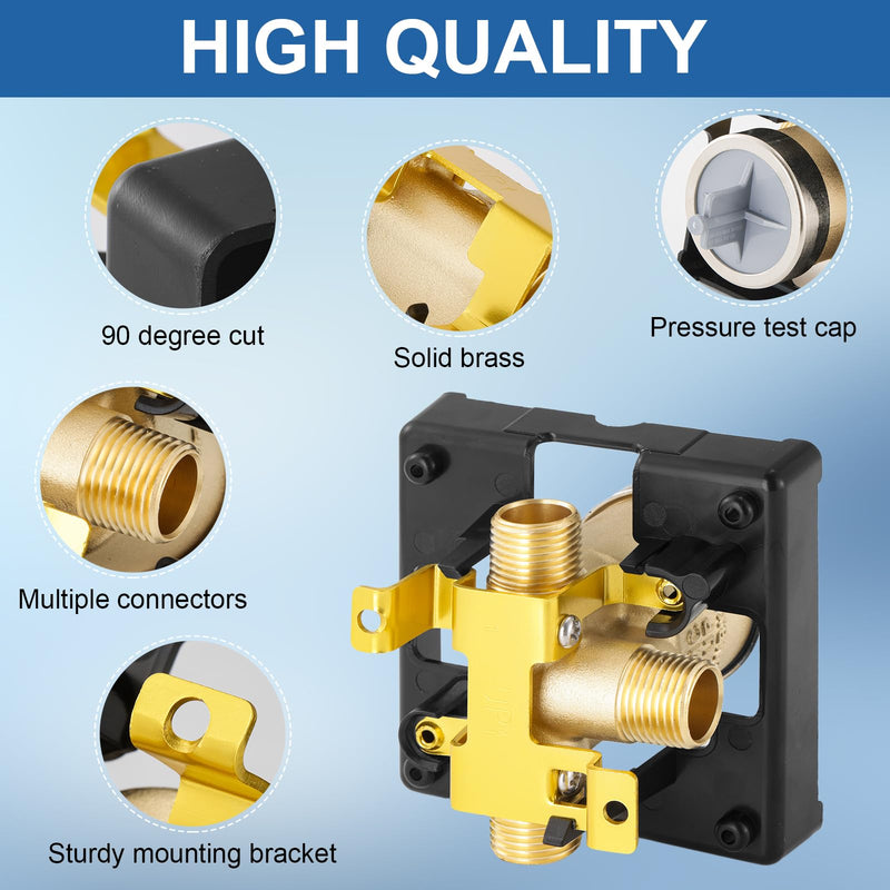 R10000-UNBXHF Shower Valve Body Compatible with Delta MultiChoice Tub Faucet and ShowerHead, Fits Single/Dual Function Shower Handle Trim Kit without Screwdriver Stops R10000-UNBXHF
