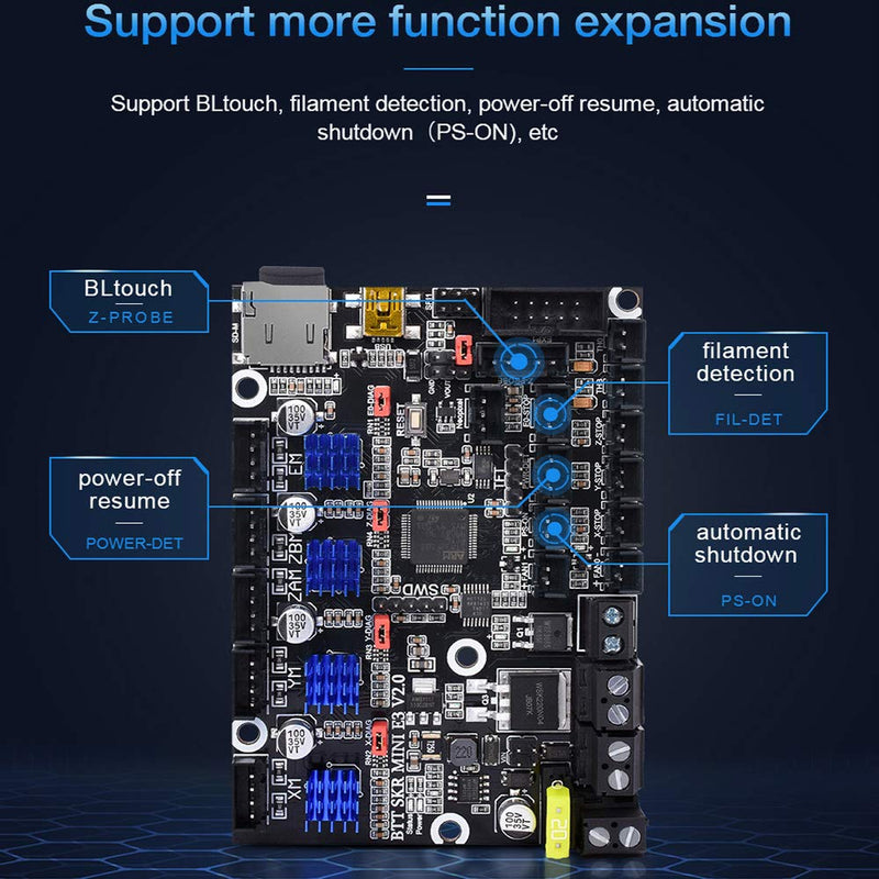BIGTREETECH SKR Mini E3 V2.0 Control Board 32Bit Silent Motherboard Integrated with TMC2209 UART Stepper Motor Driver for Ender 3/V2/3 Pro Ender 5 3D Printer