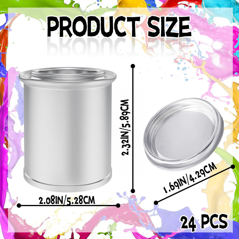 Empty Paint Cans with Lids(1/4 Pint),Touch Up Cup,1/2 Cup,24 Pack 24 Pack