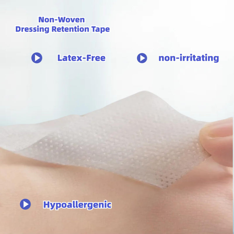 Non-Woven Dressing Retention Tape,4InchesX11Yards,Gentle Adhesive Bandage, Hypoallergenic and Breathable,Medical Grade Wound Dressing Tape Sensitive Skin for Wound Care（Pack of 1Roll） 4InchesX11Yards 1
