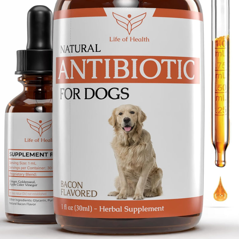 Natural Antibiotics for Dogs - Dog Antibiotics - Dog Itch Relief - Yeast Infection Treatment for Dogs - Dog Antibiotic - Dog Ear Infection Treatment - Pet Antibiotics - Antibiotic for Dogs - 1 oz