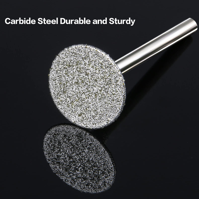 Stone Carving Set Diamond Burr Bits Compatible with Dremel, 17PCS Polishing Kits Rotary Tools Accessories with 2.35mm 3mm Shank T Shape for Carving, Engraving, Grinding, Stone, Rocks, Jewelry, Glass 0.5-16mm burr head 3/32''+1/8'' shank