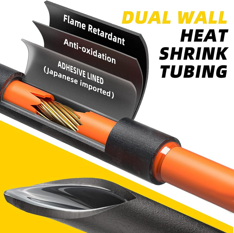 Heat Shrink Tubing 4:1 Dual Wall Adhesive Lined 10 Ft Long,Marine Grade Heat Shrink,Wire Heat Shrink Tubing Insulation Seal Against Moisture Corrosion and Air Leakage(12mm/10Feet, Black) 12mm/10Feet 1