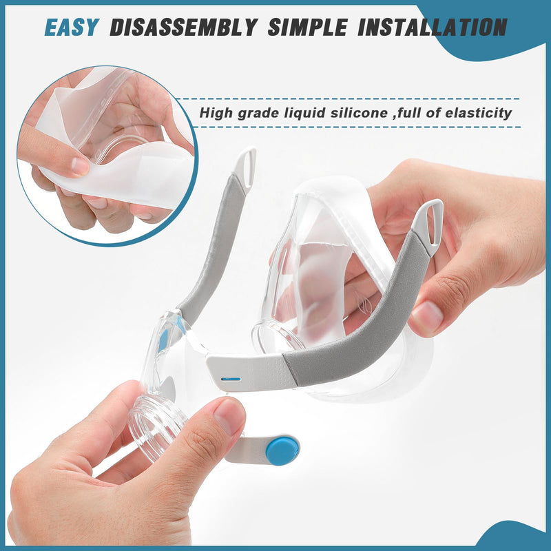 2-Pack Replacement Cushions for AirFit F20(M) - Reliable Seal, Comfortable Fit and Durable - Covers Nose and Mouth - Compatible with Original F20 Frame Medium
