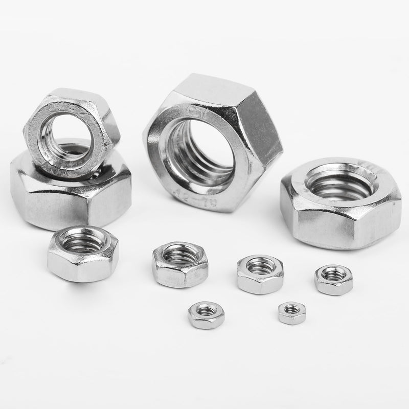 Mr. Pen- Metric Hex Nuts Assortment Kit, 145 pcs, Stainless Steel, Metric Nut Assortment 7 Sizes (M3 M4 M5 M6 M8 M10 M12), Hardware Nuts, Metric Nuts, Machine Nuts, M6 Nut, M3 Nuts, M8 Nut, M4 Nuts