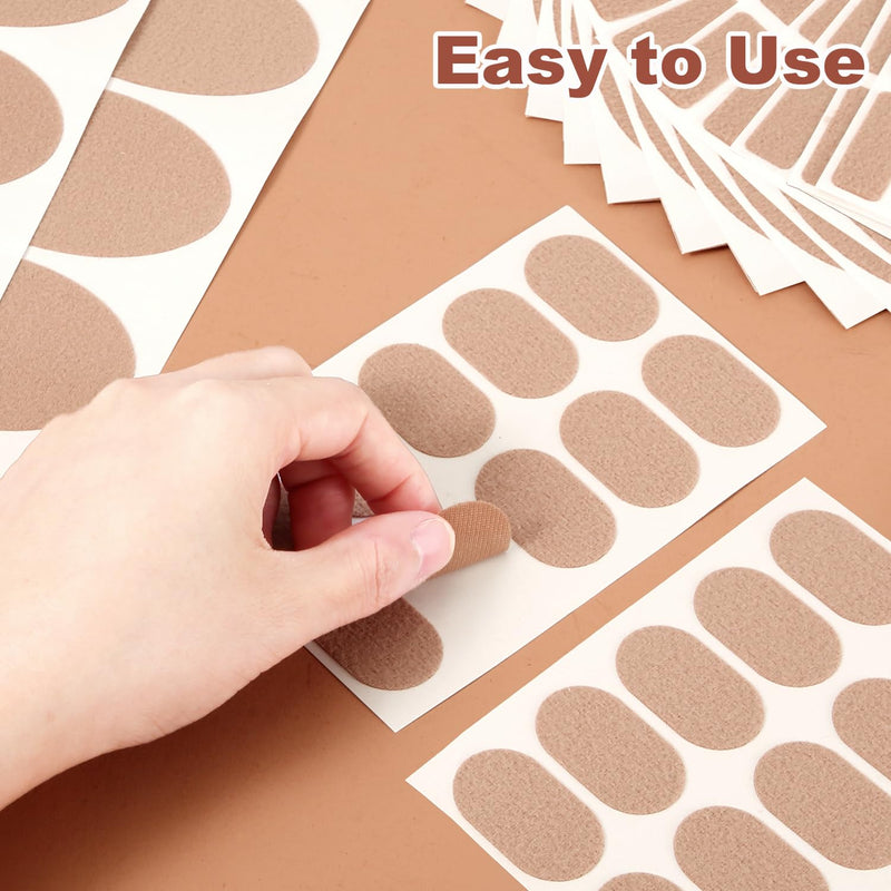 18 Sheets Moleskin Adhesive Pads, Multi-Shaped & Oblate & Oval Moleskin Tapes, Anti-Wear Moleskin Strips Prevention Pads Mole Skin Patch for Feet Heels