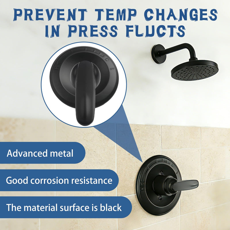 DFD Replacement for Delta 13/14 Series Shower Handle Trim Kit, for Delta R10000 Valve, Cartridge and Valve Not Included, Matte Black