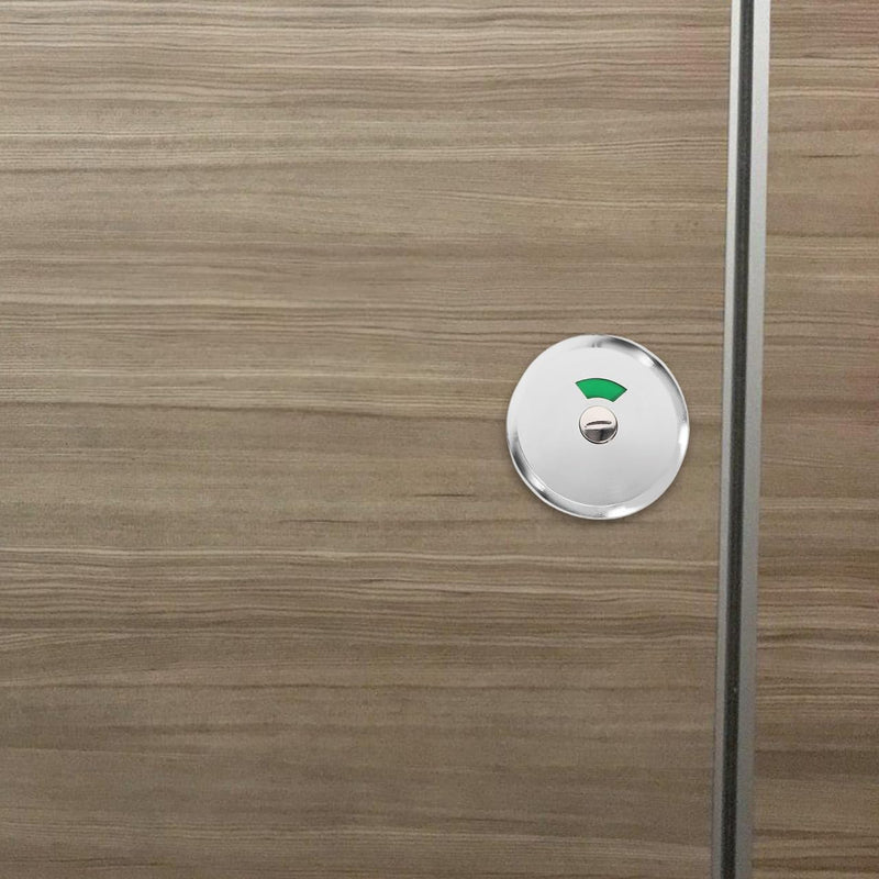 Hemobllo Bathroom Indicator Lock Stainless Steel Privacy Handle with Vacant Occupied Display Easy Install Door Latch for Public Toilet Partitions and Restrooms