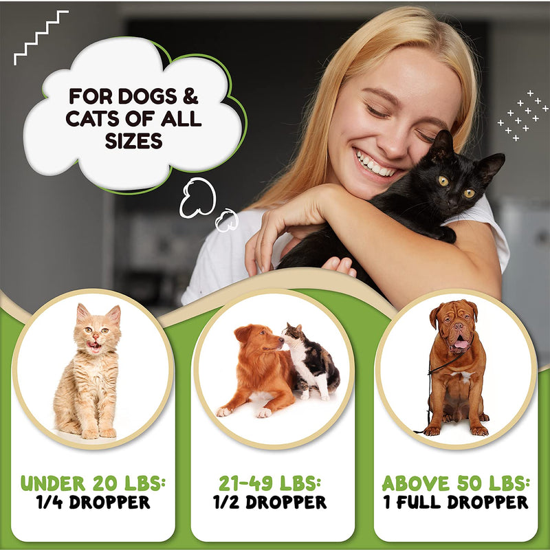 Billion Pets - Hemp Oil for Dogs and Cats - Helps with Anxiety, Pain, Stress, Sleep, Arthritis, Seizures Relief - Hip and Joint Support - Calming Drops 2 Pack