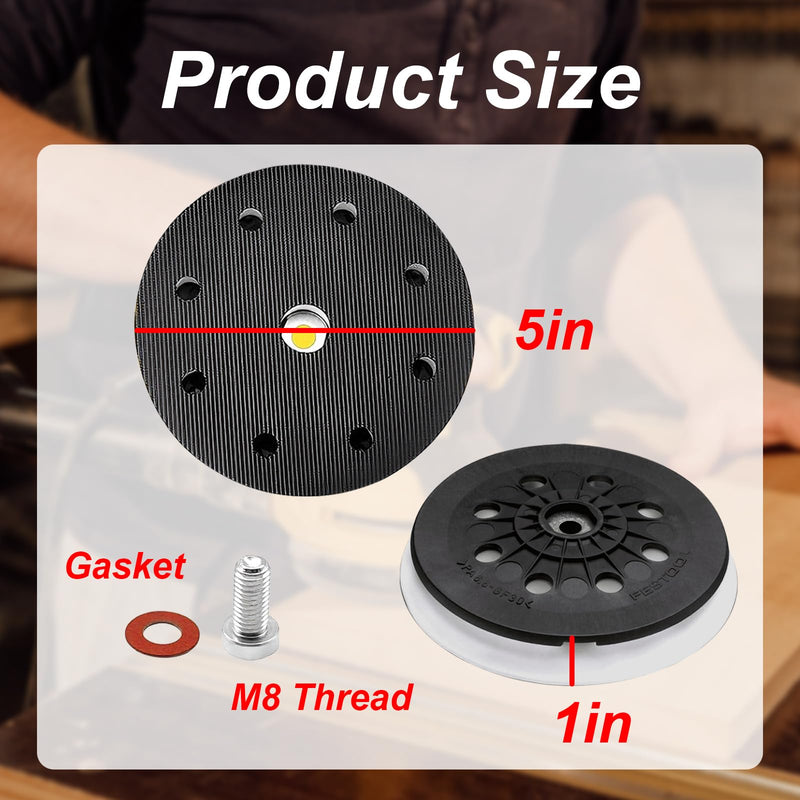492286 D125 (5-Inch) Soft Sanding Pad,8 Holes,Sanding pad ST-STF 125/8-M8-J W-HT Fit for Festool ETS 2 125, ETS EC 125, LEX 125