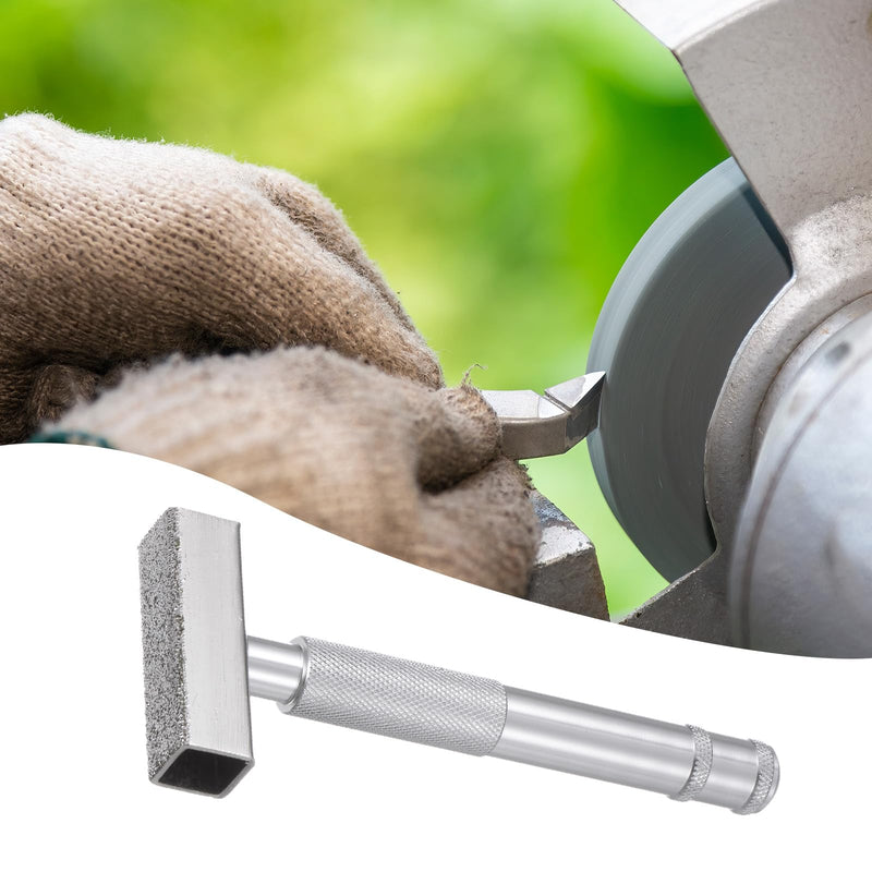 HARFINGTON Grinding Wheel Dresser 36 Grit Diamond Grinding Wheel Stone Dressing Tool with Flat Diamond Coated Surface for Grinding Truing Deburring Wheels, Silver