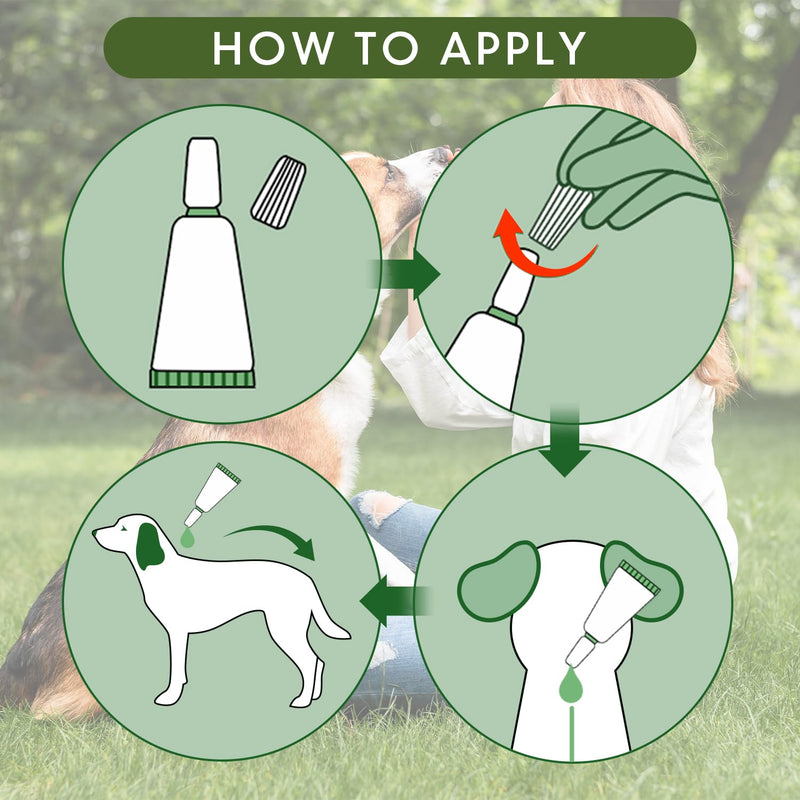 Flea and Tick Prevention for Dogs, Dogs Flea & Tick Treatment with Fipronil, Long-Lasting & Fast-Acting Topical Flea & Tick Control Drops (3 Doses, 5-22lbs) 3 Doses