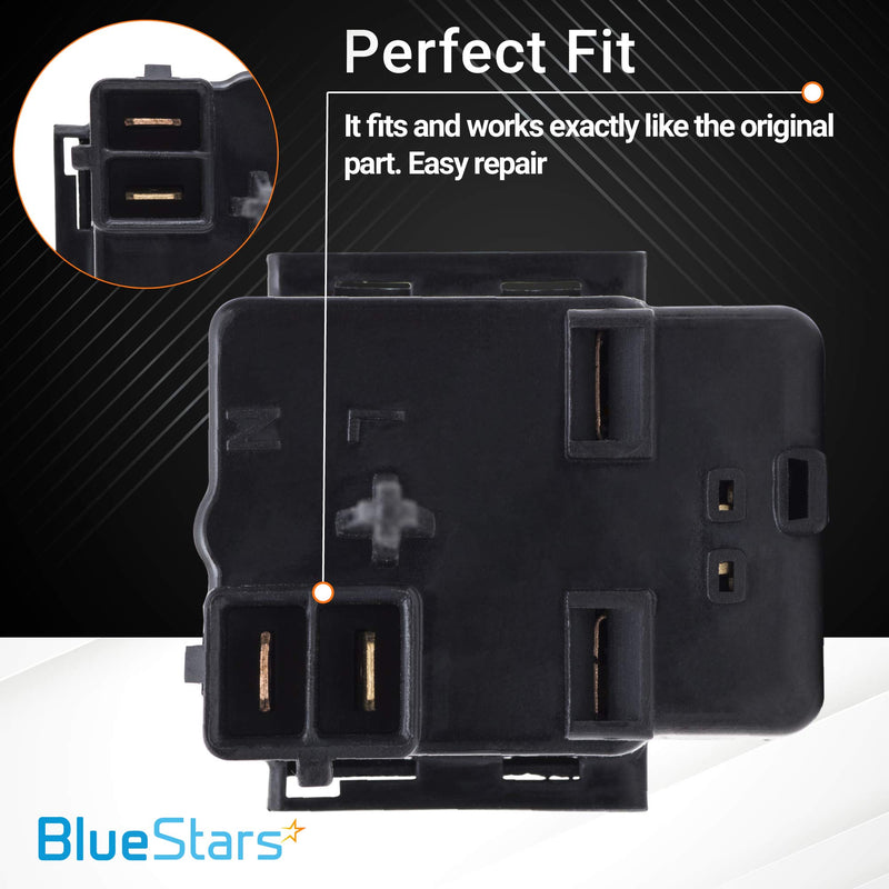 BlueStars WR07X10097 Relay and Overload Assembly Replacement - Compatible with G.E Refrigerators - Replaces 1265640 AP4300623 PS1766101 513604045 - NewNest Australia