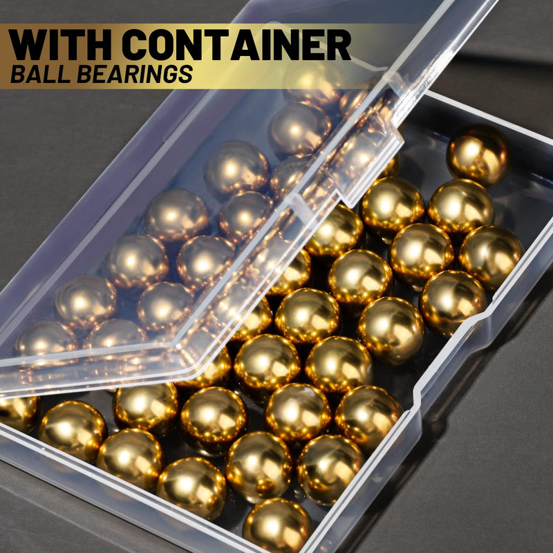 40 pcs 1/2” Precision Solid Brass Bearing Balls, Brass Balls Metal Balls for Bearings, Valves, Machinery, Tumbler, Decorations