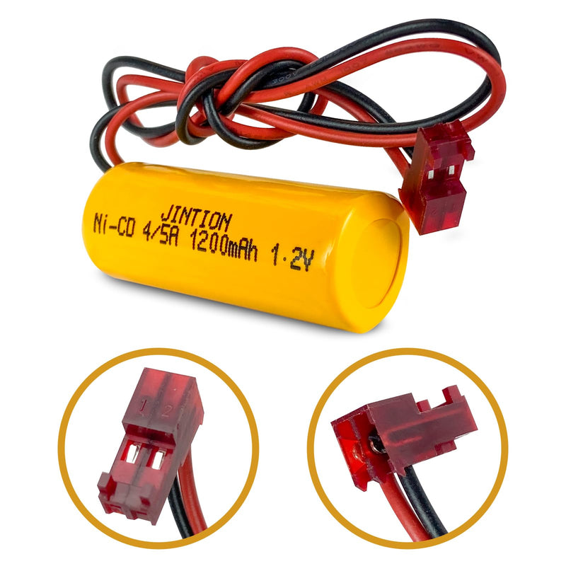 JINTION ELB1P201NB Emergency Light NiCad 1200mAh 1.2V 4/5 A Battery for Lithonia ELB1P201N2 ELB1P2901N ELB1P201N ANIC1493 Lithonia 1009S00-MZ ELB0320 Grainger 4WT20 OSA212 NIC1169 EBE-33