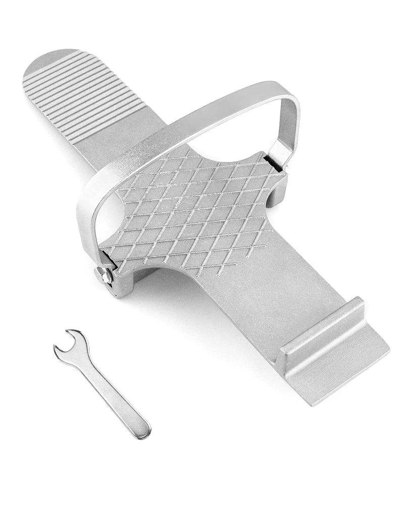 QWORK Foot Panel Lifter, Aluminum Alloy Door Lifter Tool, for Drywall Install, Hinge Installation, Plywood Lifting Tool for Glass, Ceramic Tile, Silver 1 Pack