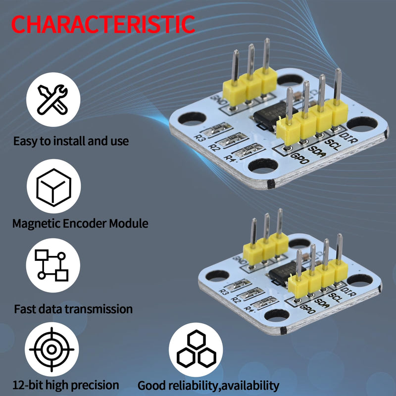 5pcs AS5600 Magnetic Encoder 12bit 3.3V High Precision Magnetic Induction Angle Measurement Sensor Module