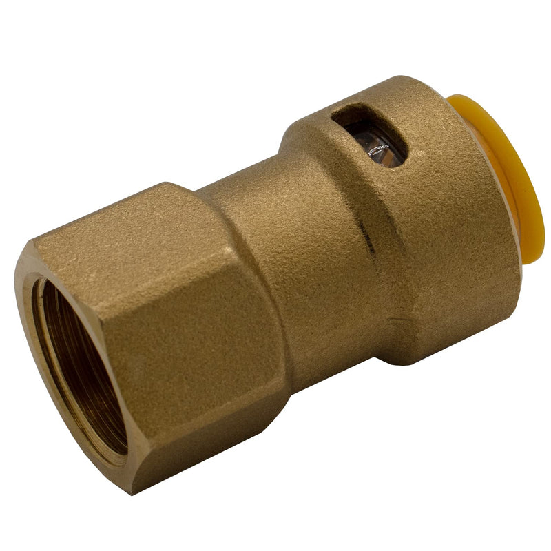 Supplying Demand SB1 1/4 Inch Flare Quick Connect HVAC Brass Coupler Fitting (Pack of 2) 1/4 Inch (Pack of 2) 1/4" SB1 Flare