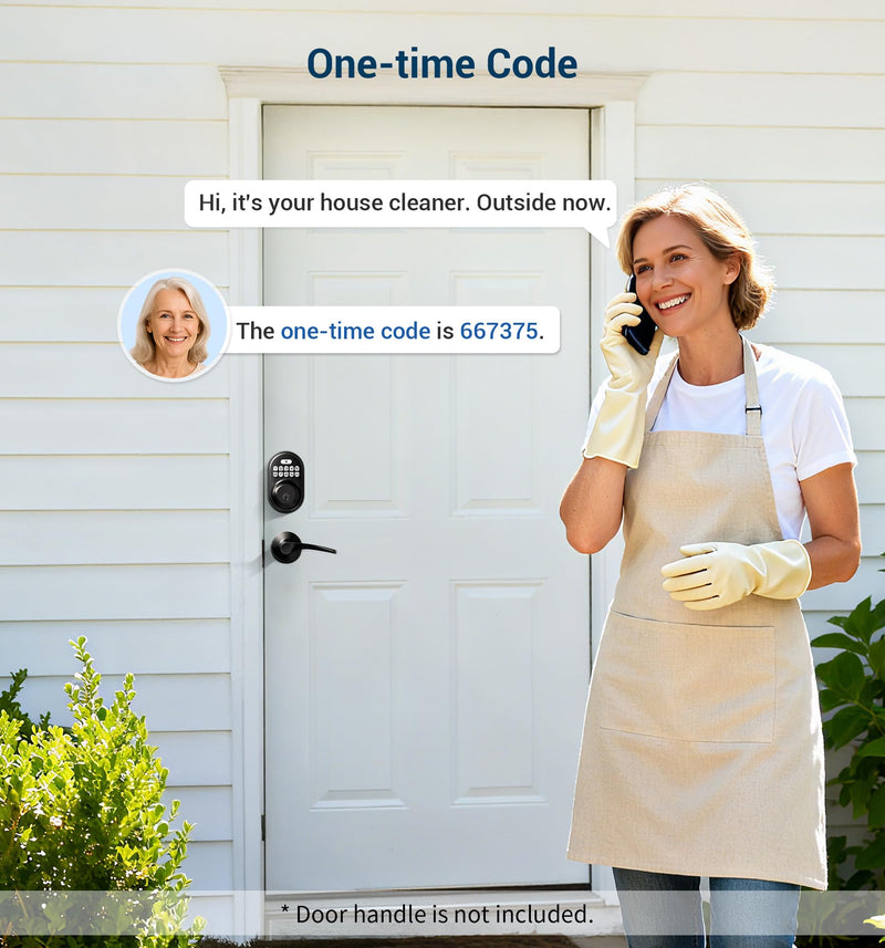 Veise Keyless Entry Door Lock, Electronic Keypad Deadbolt, Keyed Entry, Auto Lock, Anti-Peeking Password, Back Lit & Easy Installation Design, Matte Black