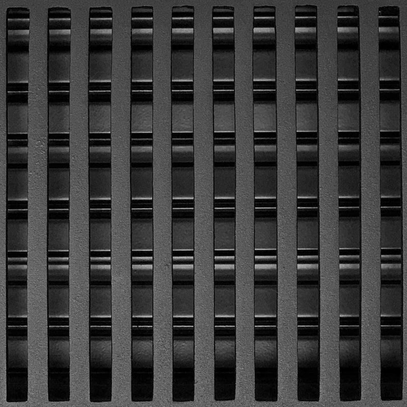 Madelyn Carter 4 x 10 Cast Aluminum Contemporary Vent Cover - Black (Overall: 5.25 x 11.5) | Floor Register and Wall Register 4 x 10 (Overall: 5.25 x 11.5)