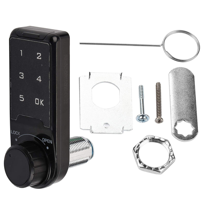 AUNMAS Touch Keypad Deadbolt, Keyless Entry Door Lock Code Security Digital Keypad Password Electronic Security Cabinet Lock for Doors Coded Locker for Furniture (L=30)
