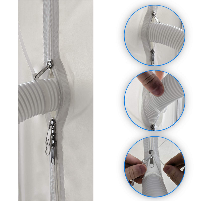 HOOMEE 36x83 Inch Zipper Screen Door Seal for Portable Air Conditioner and Tumble Dryer– Works with Mobile Air Conditioning