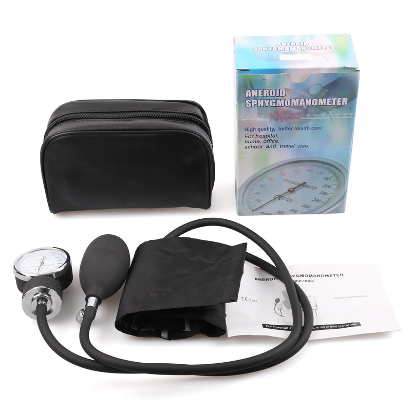 LotFancy Aneroid Sphygmomanometer, Pediatric BP Cuff, Child & Small Cuff, Professional Manual Blood Pressure Cuff, 7.2"-10.5", with Zipper Case S Cuff (7.2"-10.5") Black